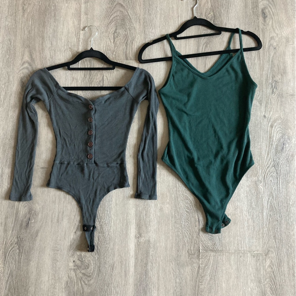 Ribbed bodysuit bundle, American eagle and fashion nova